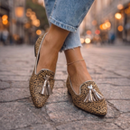 Dalia | Loafers with Tassels and Animal Print 1