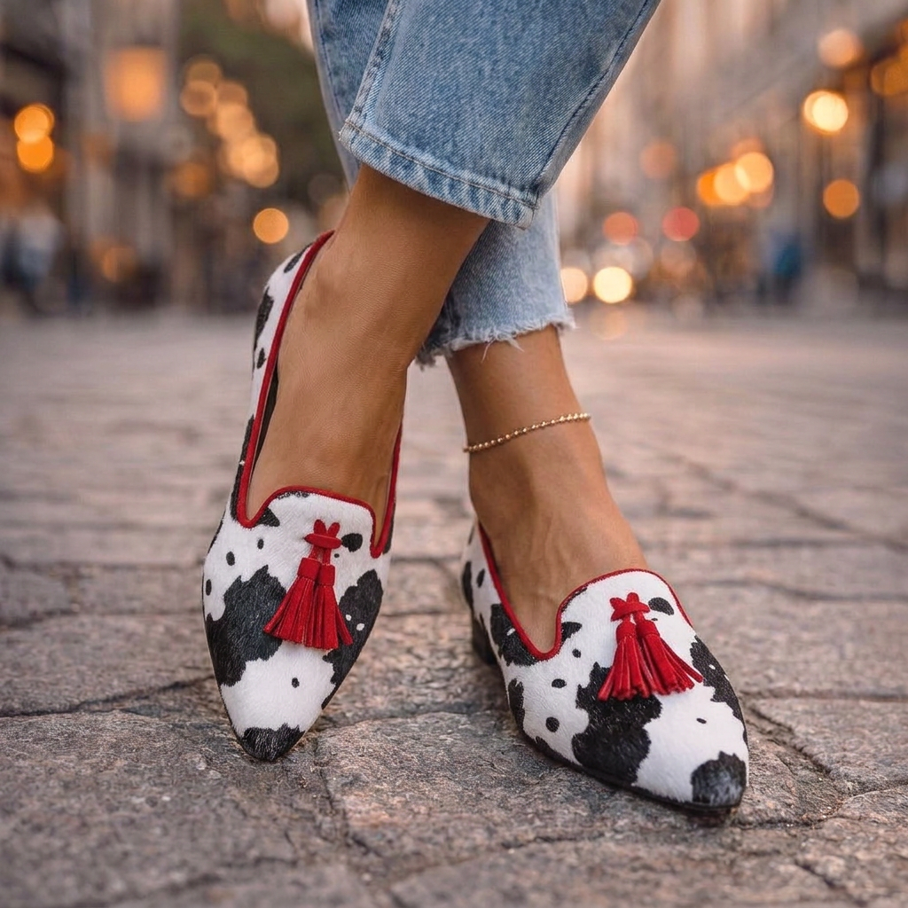 Dalia | Loafers with Tassels and Animal Print 4