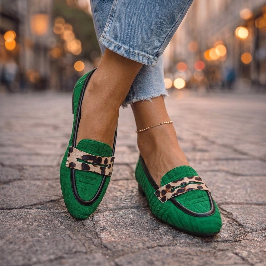 Fiorella | Leopard Slip-On Loafers 1