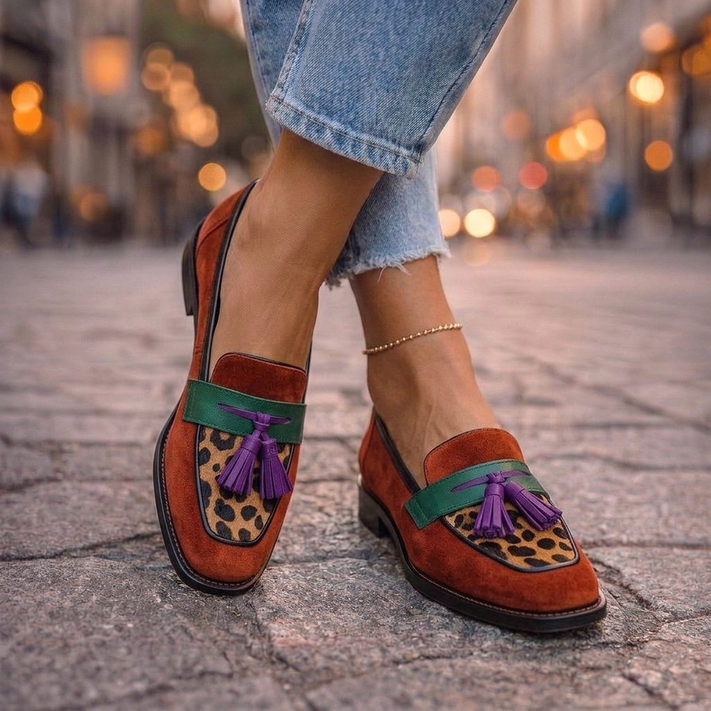 Noemi | Square-Toe Fringed Loafers 1