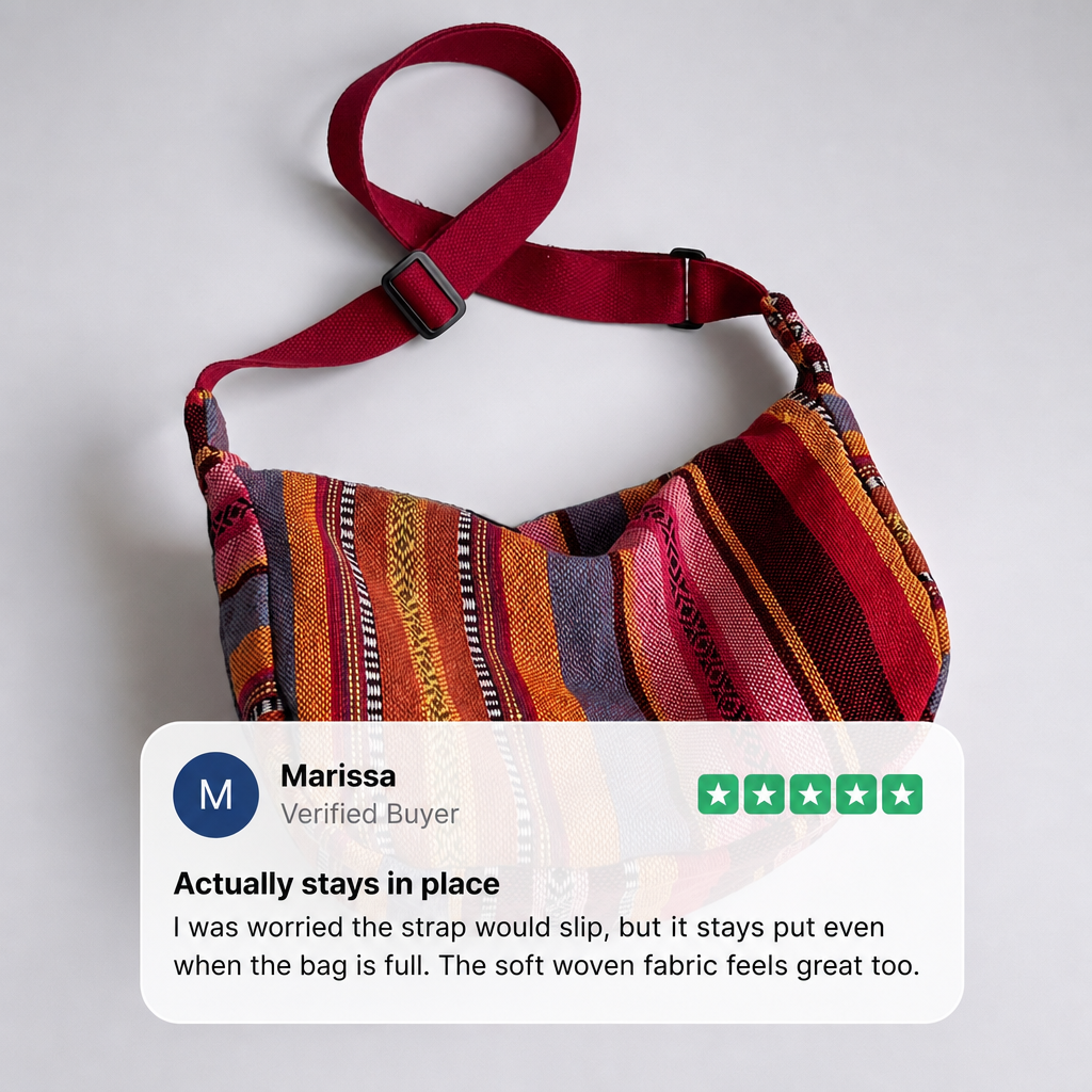 Bohemian Patterned Crossbody Bag - View 9