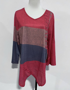Liene - Women's Tunic with Color Block and Loose Fit