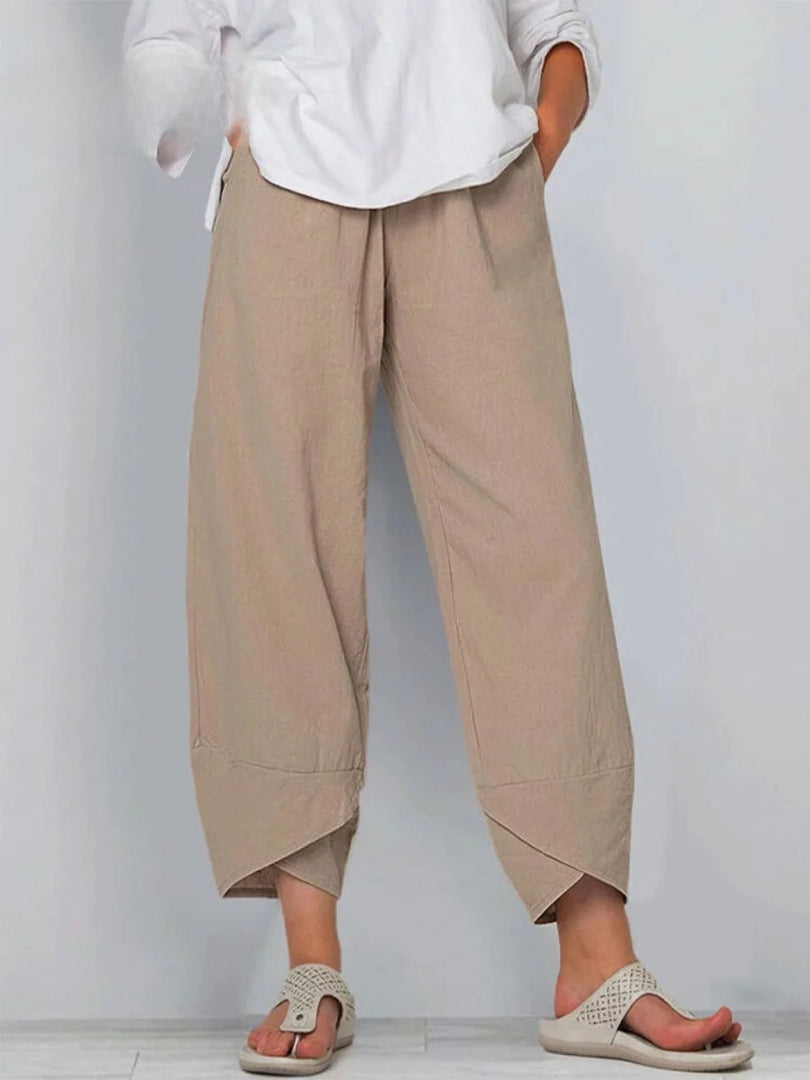 Bryndis wide-leg pants - Khaki