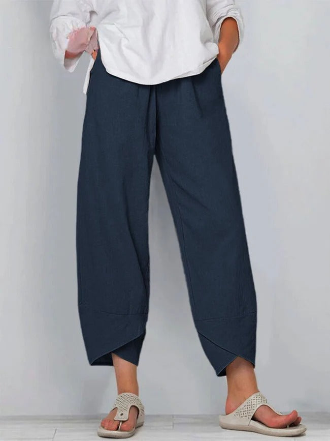 Bryndis wide-leg pants - Dark Blue