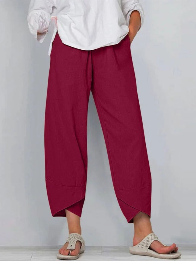 Bryndis wide-leg pants - Red
