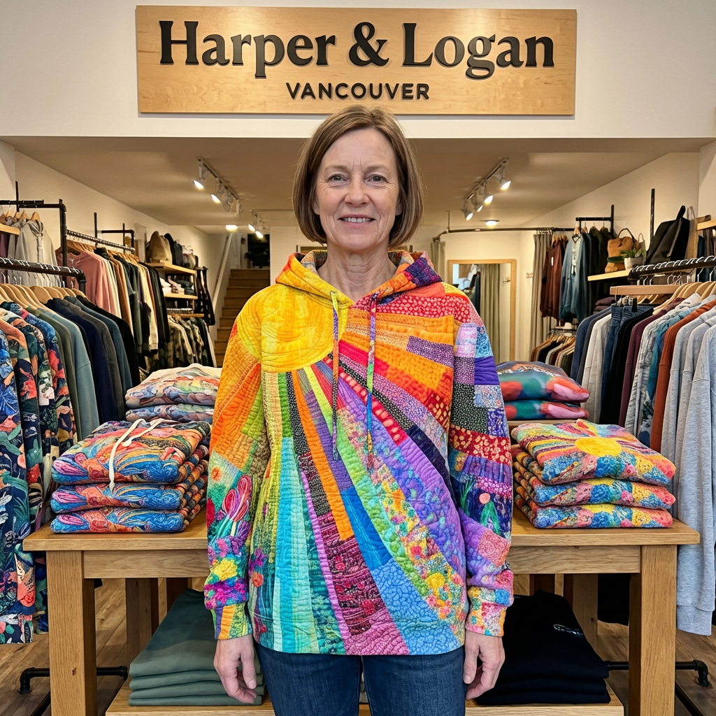 Laura | Bohemian Multicolor Patchwork Hoodie