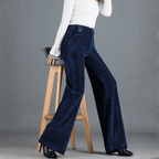 High-Waist Corduroy Flared Pants - View 2