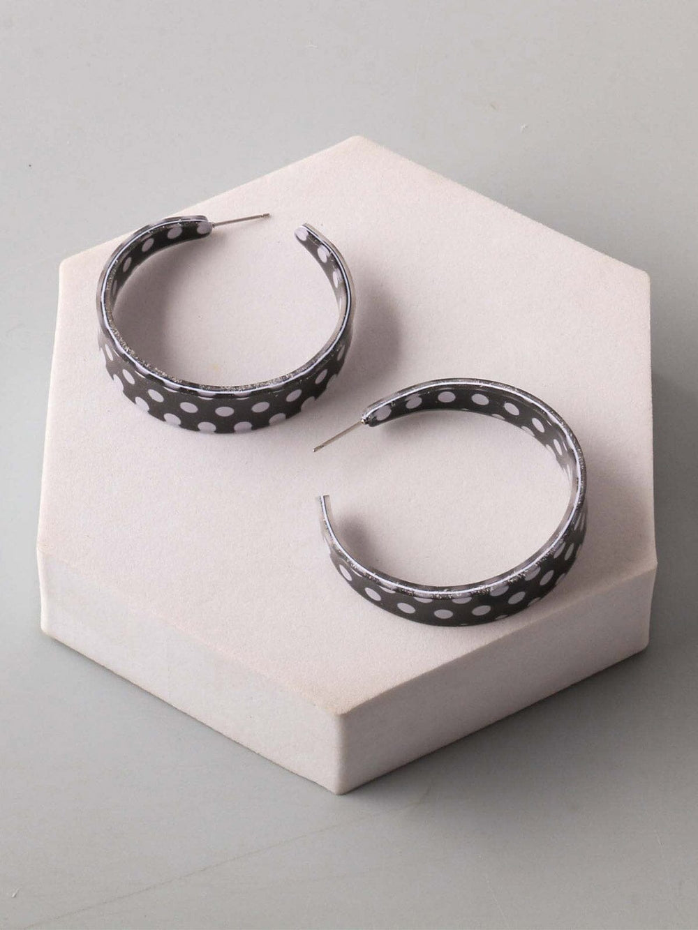 Polka Dot Hoop Earrings