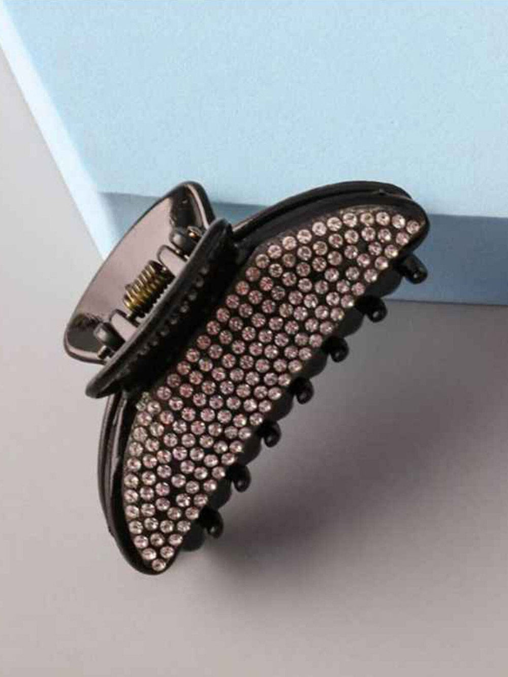 Black Rhinestone Hair Clip