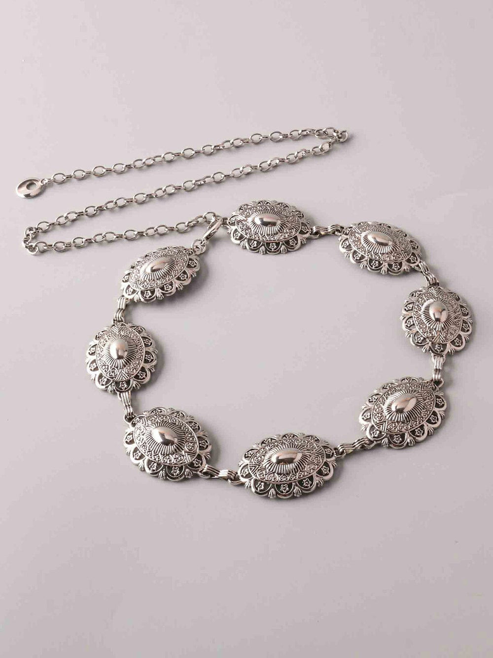 Silver Buckle Waist Belt