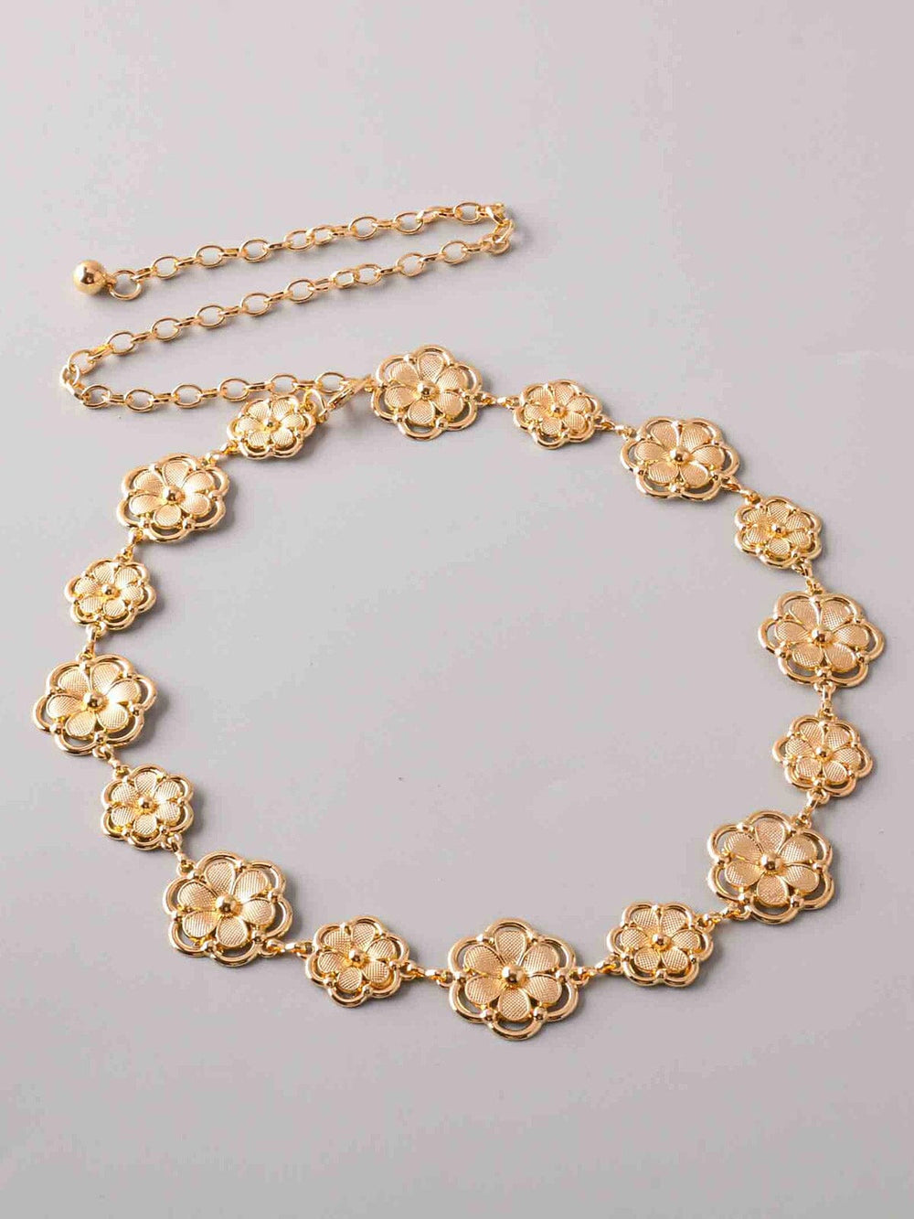 Gold Floral Waist Belt