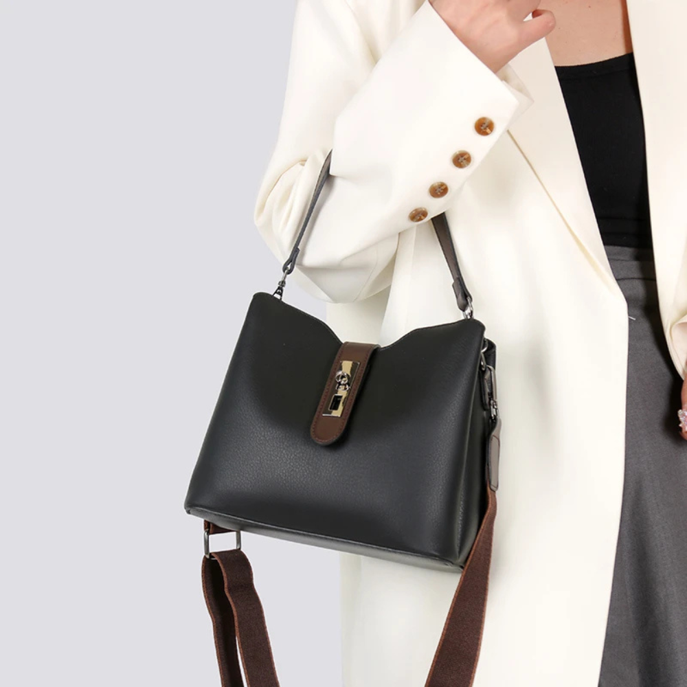 Aurelle Vintage Shoulder Bag Black view 5