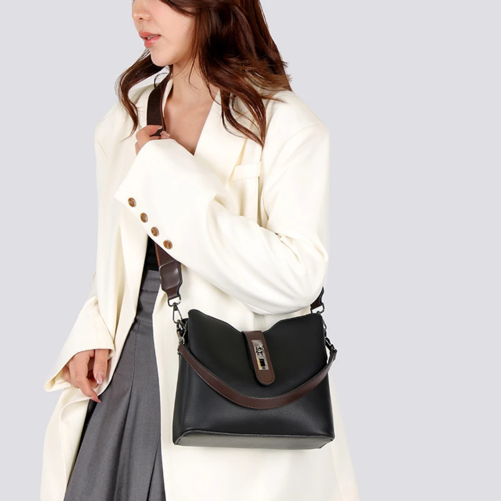 Aurelle Vintage Shoulder Bag Black view 6