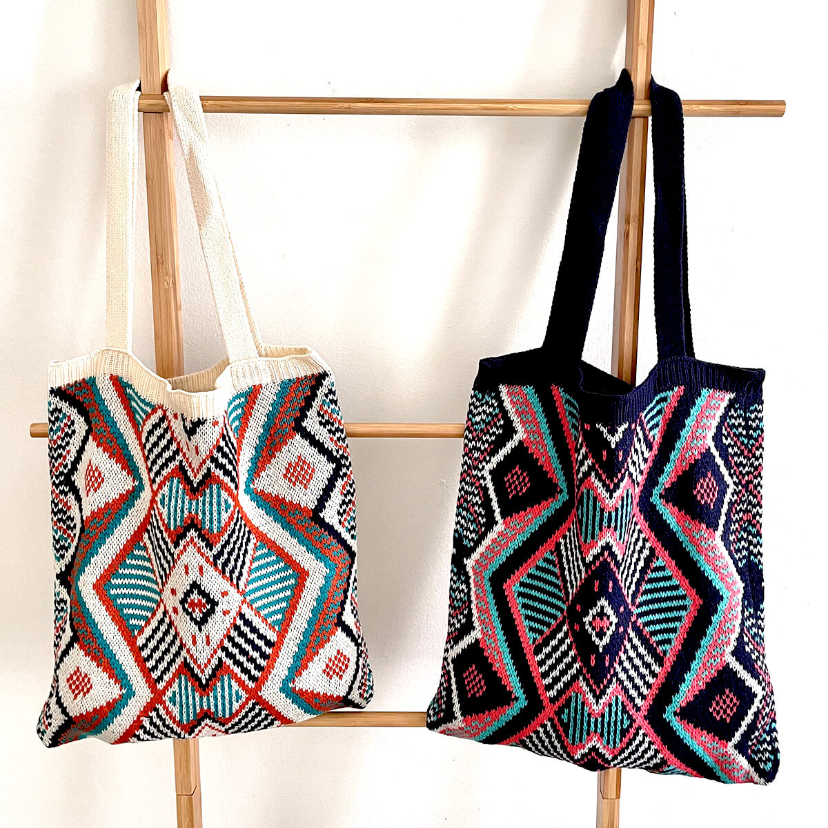 Bohemian Pattern Tote, both colours view 1