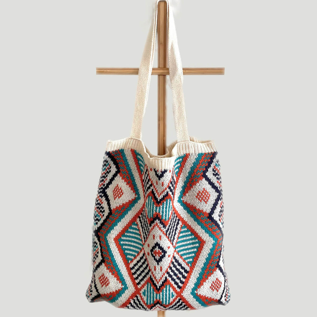 Bohemian Pattern Tote, Beige view 5