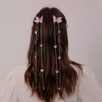 Butterfly Chain Hair Clips, view 2