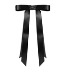 Classic Ribbon Hair Clip in Black detail