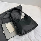 Lana Minimalist Shoulder Tote in Black, view 2