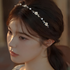 Pearl Floral Headband, view 2