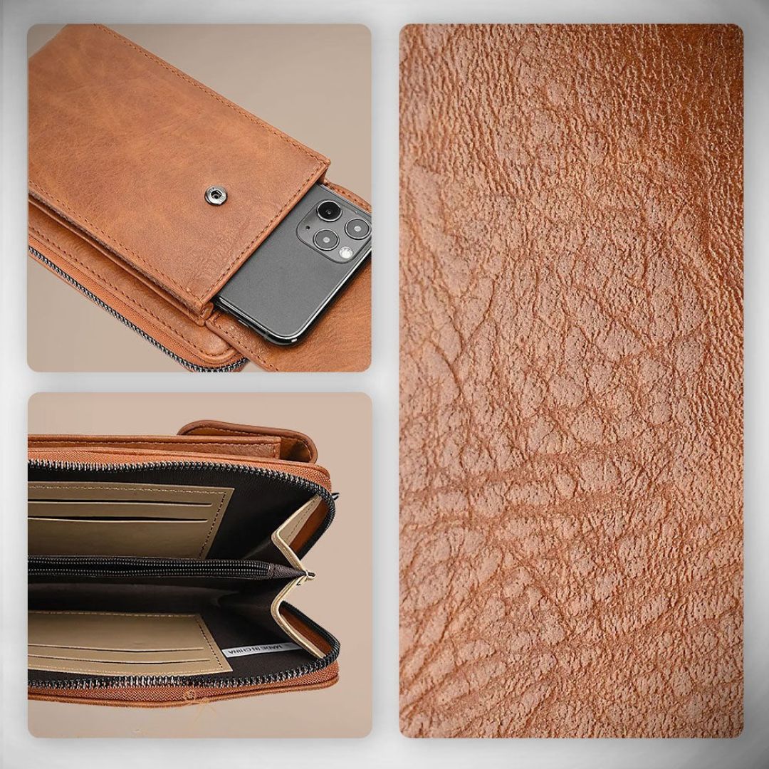 Lyah Brown Crossbody Bag detail