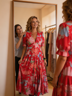 Minelda | Elegant Floral V-neck Dress 6