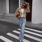 Myrthe | Stylish Short Trench Coat for Every Occasion - Detail