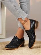Noelle Textured Slip-On Loafers - View 3