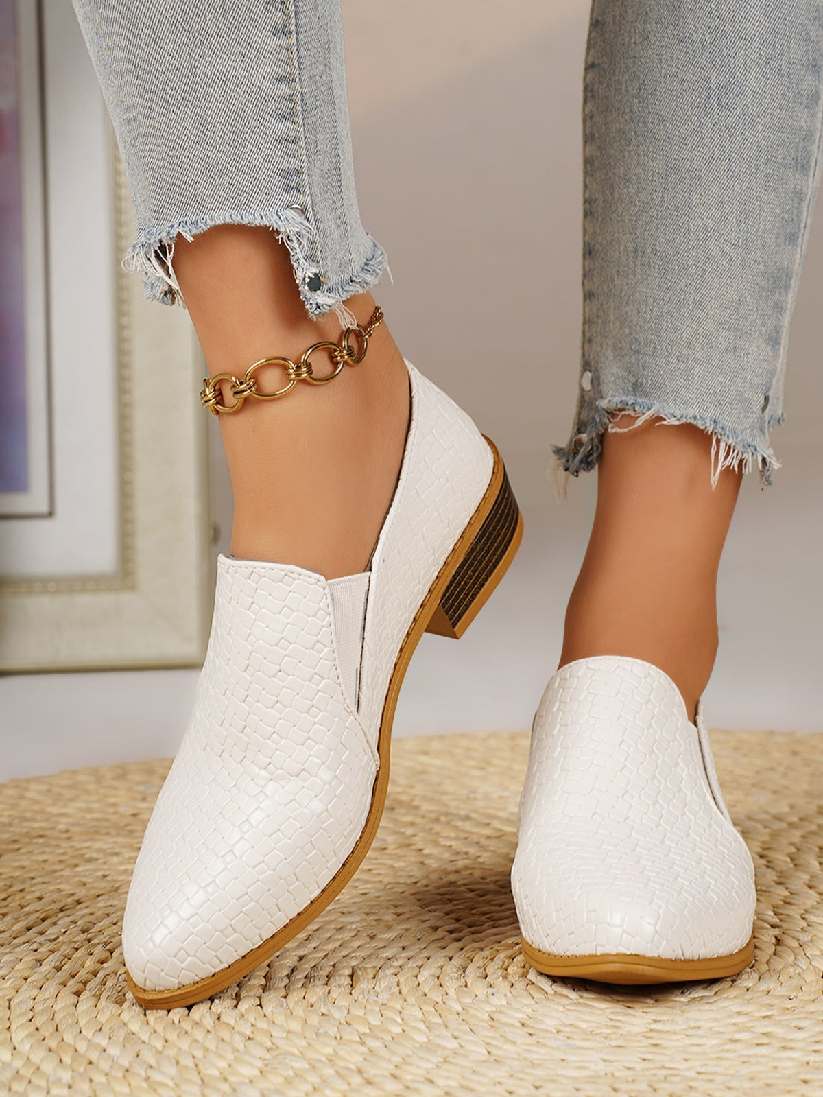 Noelle Textured Slip-On Loafers - View 6