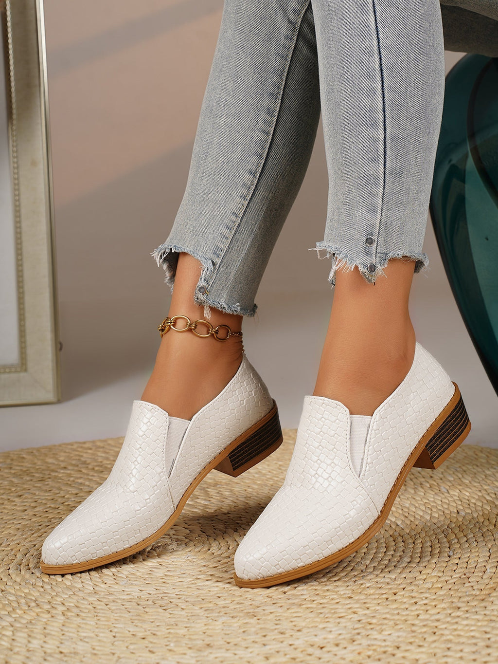 Noelle Textured Slip-On Loafers - View 5