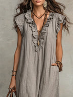 Camélia - Bohemian Belly-Hiding Maxi Dress