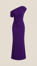 Jessica - Women's One-Shoulder Draped Maxi Dress