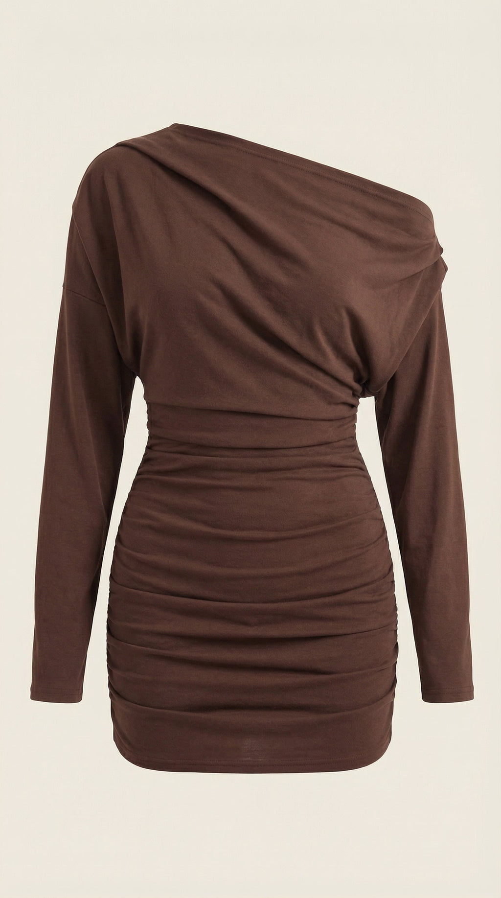 Linda - Women's Off-Shoulder Long Sleeve Bodycon Mini Dress