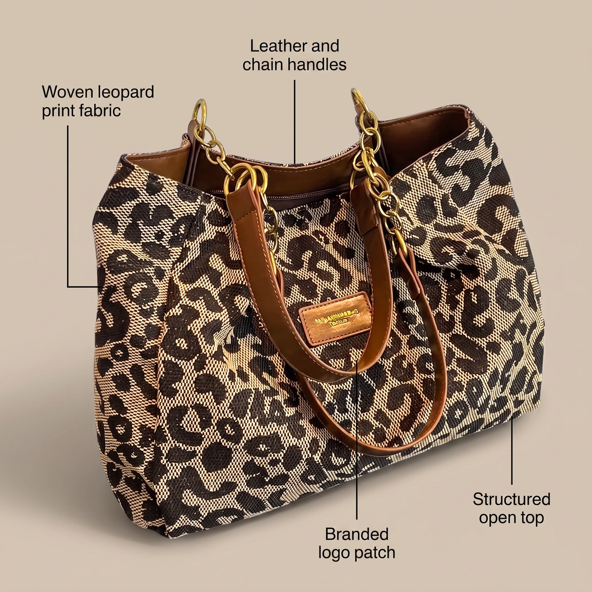 Savanna Leopard-Print Tote - View 3
