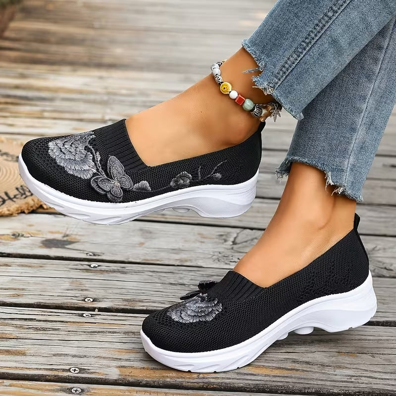 Lily Floral Knit Slip-On Sneakers - View 2