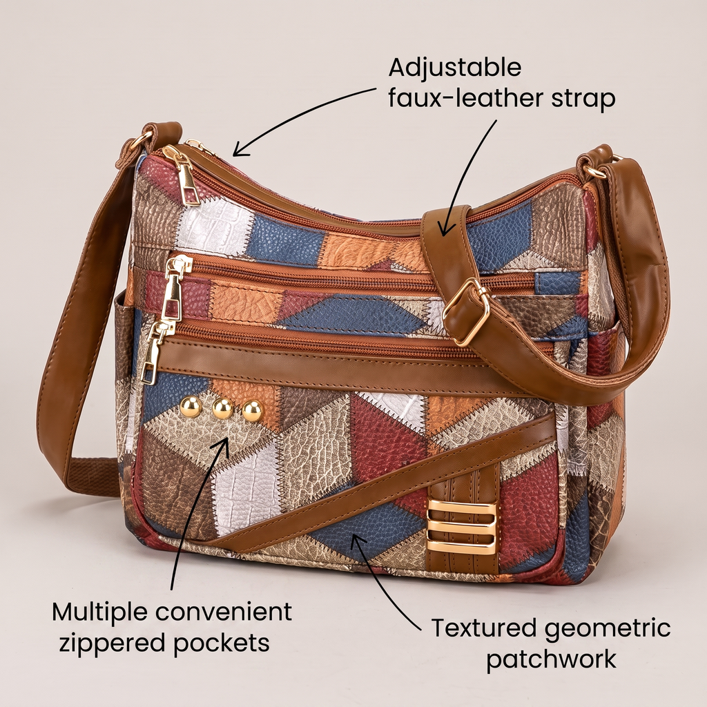 Solara Patchwork Shoulder Bag - View 3