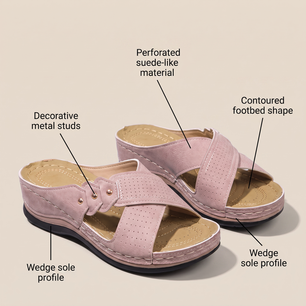 Solara Buckle-Detail Wedge Mules - View 5