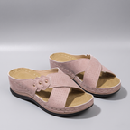 Solara Buckle-Detail Wedge Mules - View 2