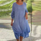 Rosalie | Women's Layered Midi Dress 3/4 Sleeve Casual Summer Dress