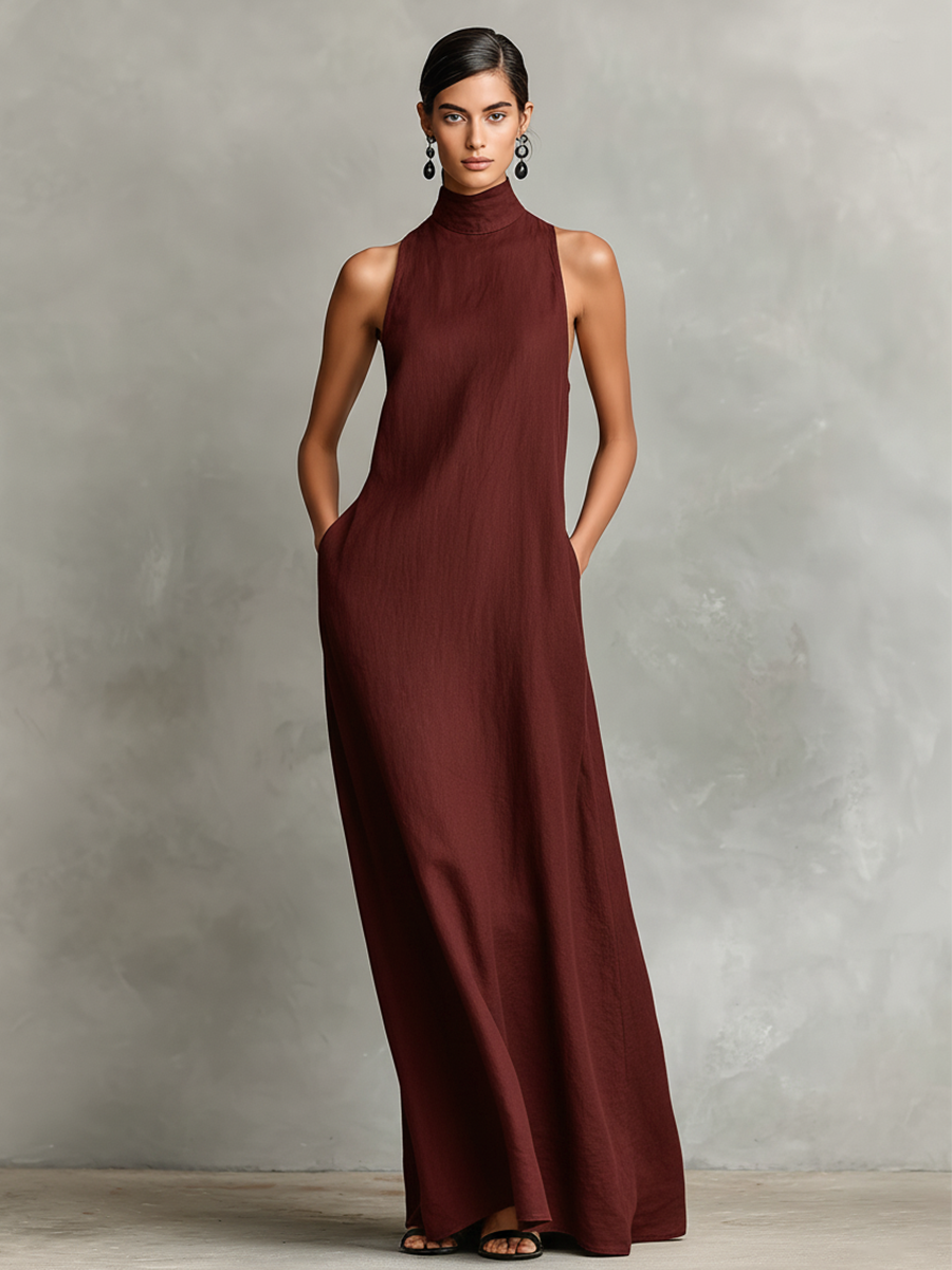 Nerina™ | Elegant Mono Turtleneck Dress 6