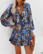 Tara | Floral Mini Dress with Long Sleeves for Women