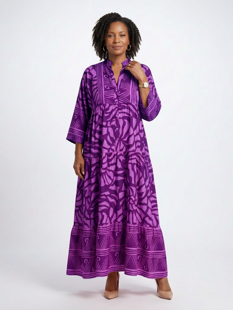 Marielle | Button Front Midi Dress 5