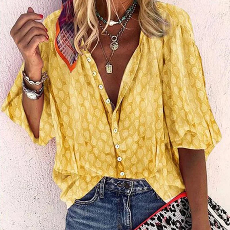 Silke - Women's Blouse with Pattern and Loose Fit