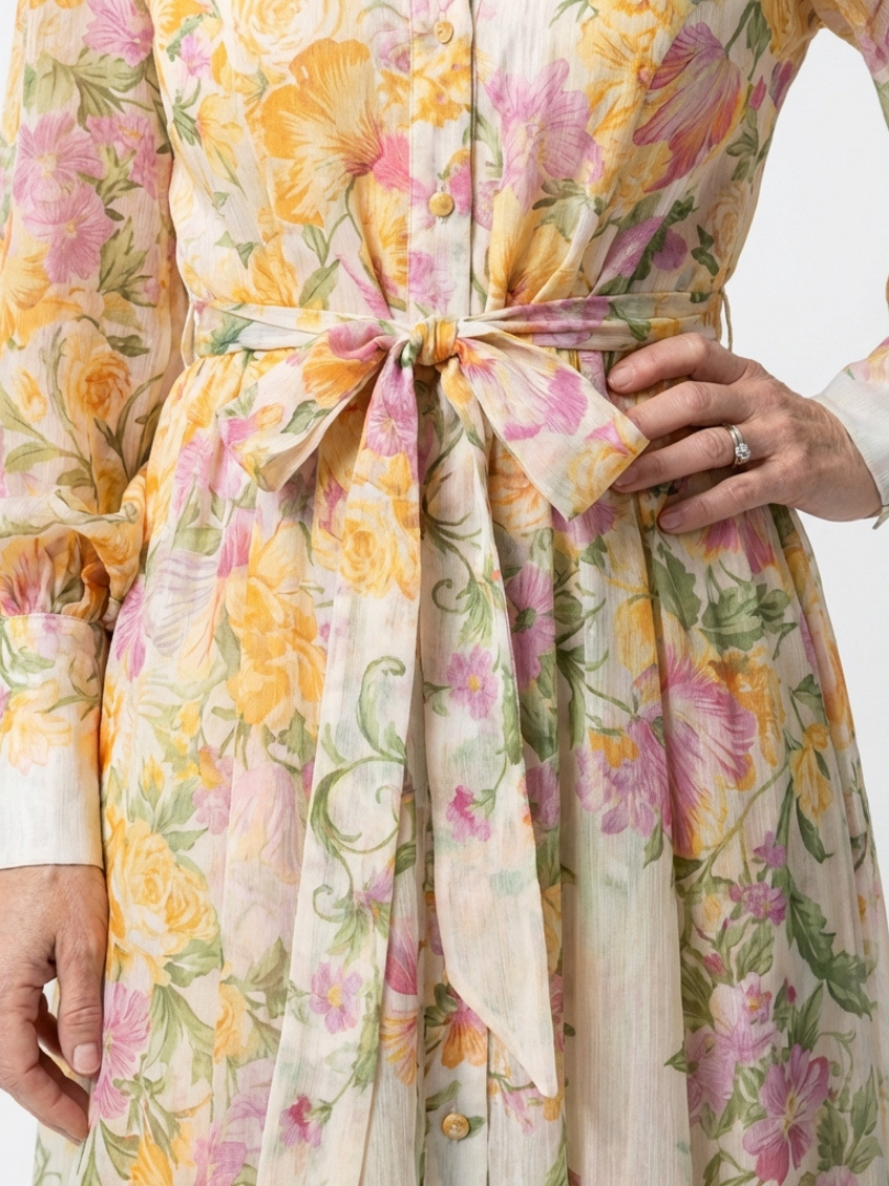 Cressida | Floral Sheer Long Sleeve Maxi Dress 3