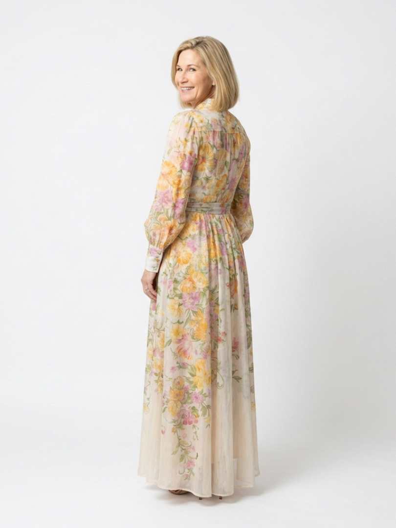 Cressida | Floral Sheer Long Sleeve Maxi Dress 2