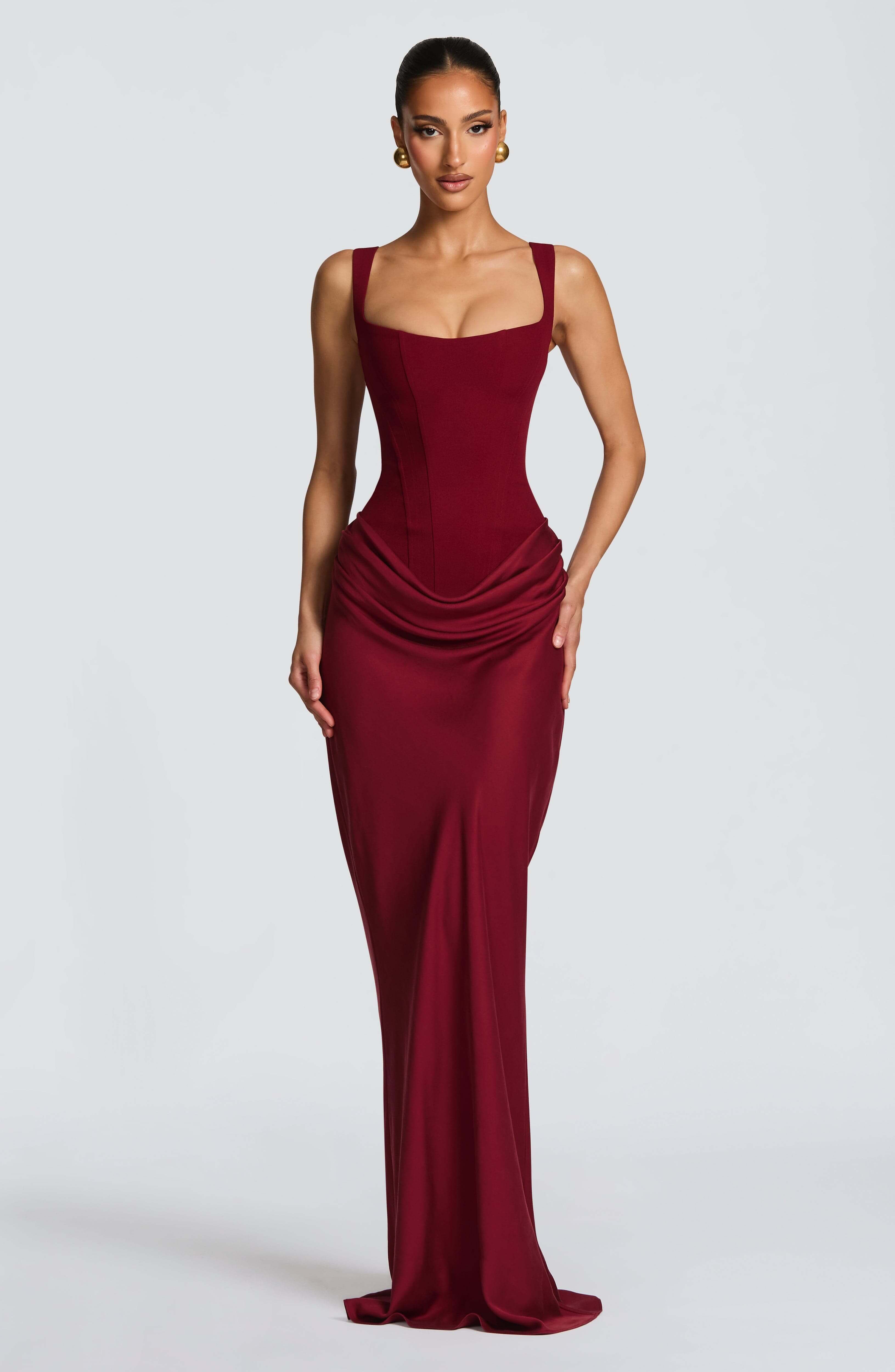 Women's Sleeveless Bodycon Maxi Wedding Guest Dress