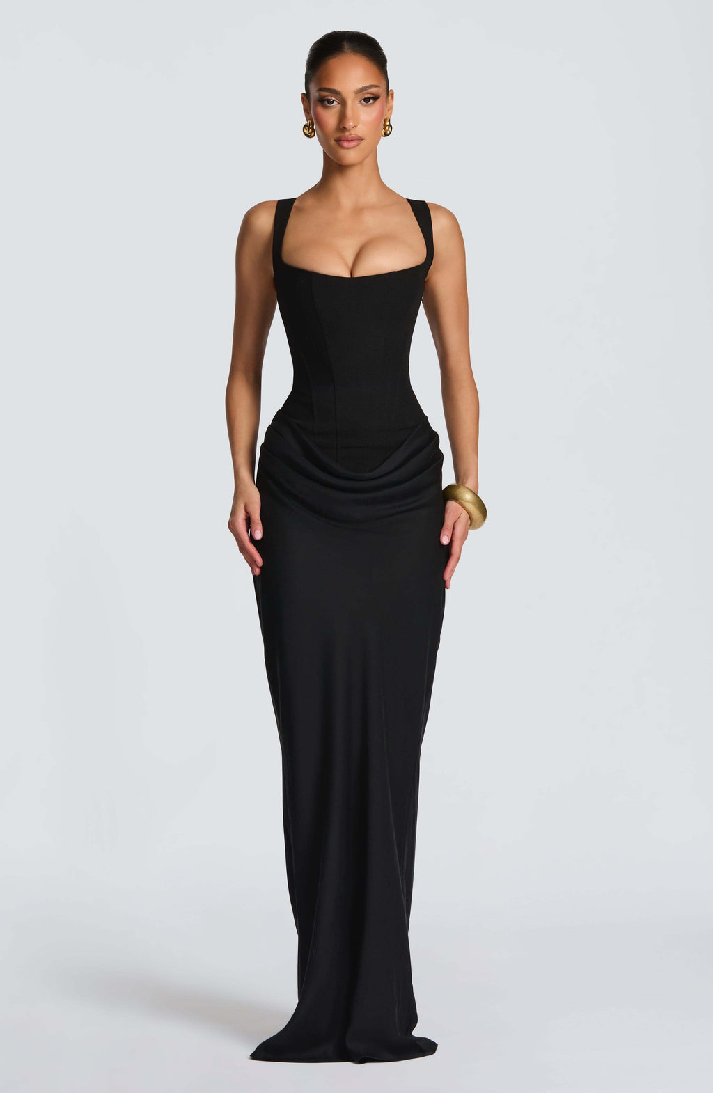 Women's Sleeveless Bodycon Maxi Wedding Guest Dress