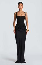 Women's Sleeveless Bodycon Maxi Wedding Guest Dress