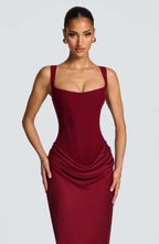 Women's Sleeveless Bodycon Maxi Wedding Guest Dress